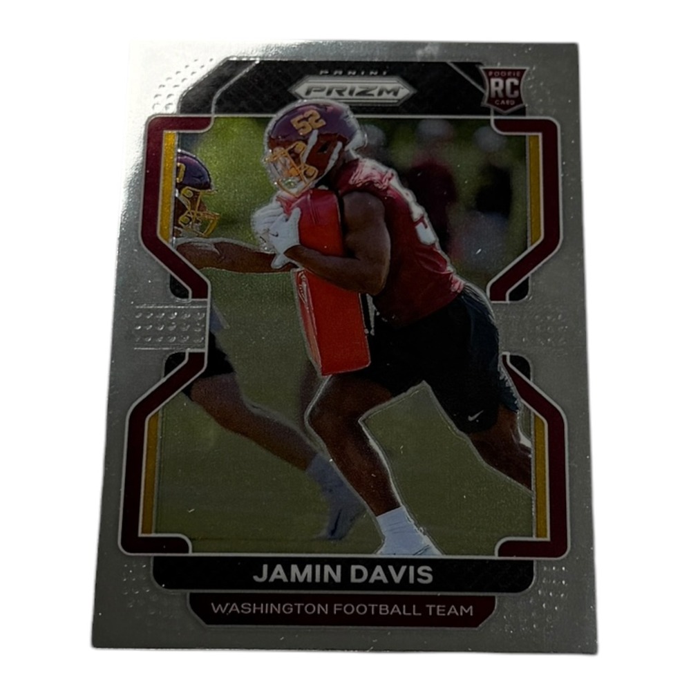 2021 Panini Prizm Jamin Davis Rookie Card 383 Washington Football Team Silver RC